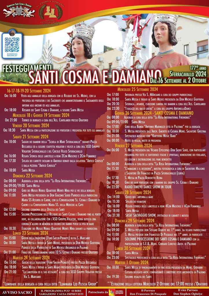 Santi Cosma E Damiano Quando Si Festeggia Sferracavallo festeggia i Santi Cosma e Damiano - Dieci